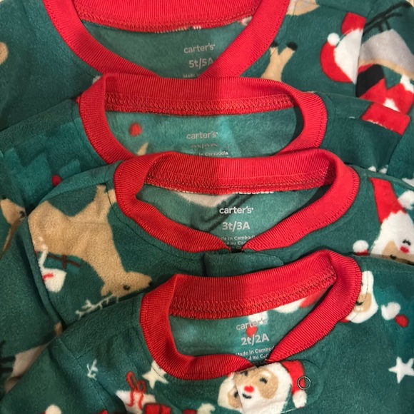 Carter‘s Toddler Footies PJ Christmas Santa Reindeer - Picture 5 of 6